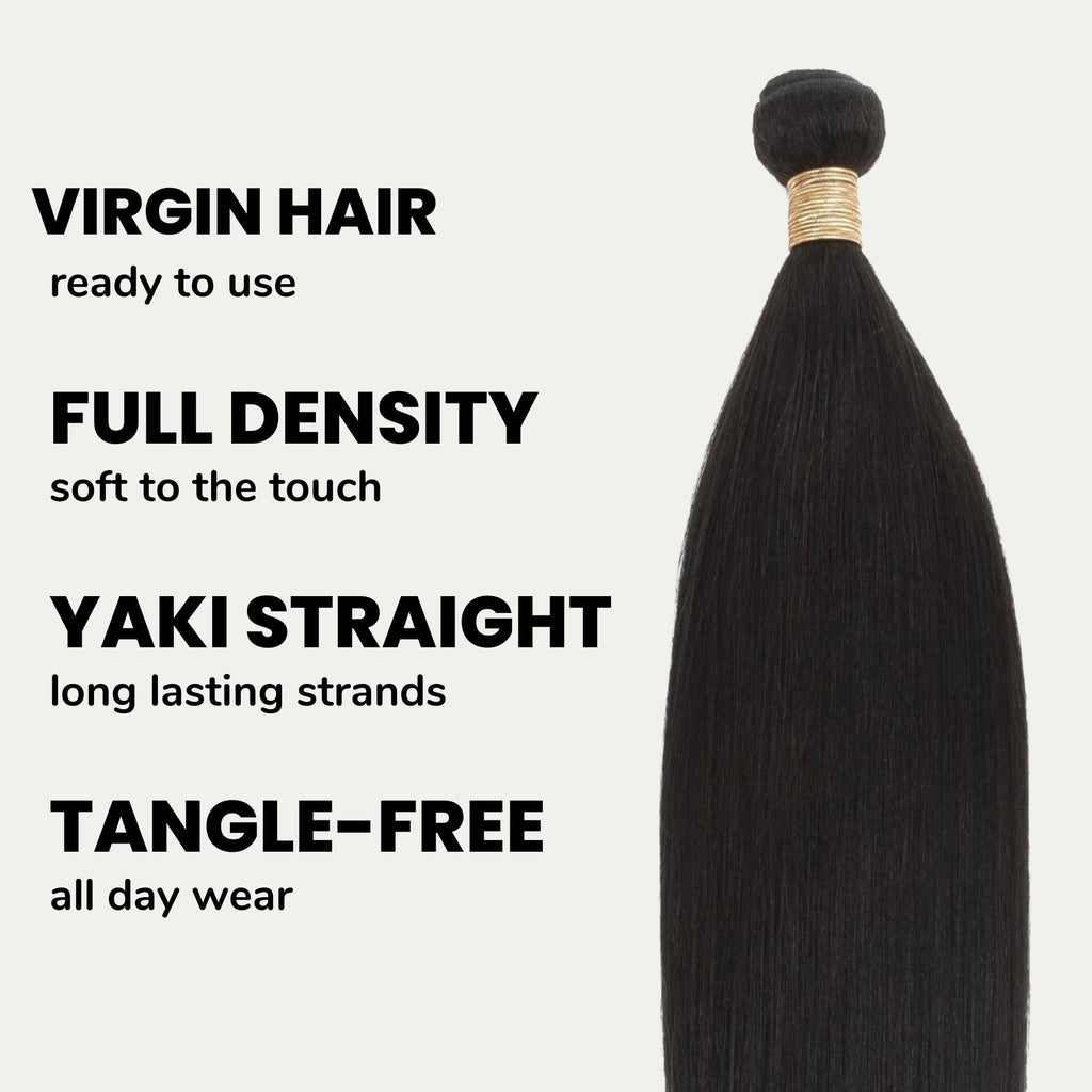 Yaki Straight 100% Human Hair Bundles - Private Label
