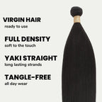 Yaki Straight 100% Human Hair Bundles - Private Label
