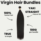 Yaki Straight 100% Human Hair Bundles - Private Label