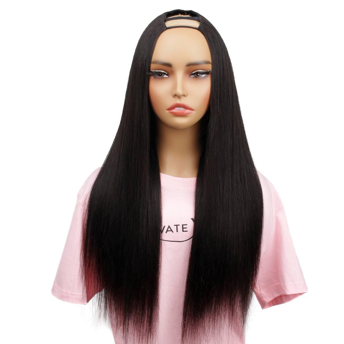 Yaki Straight U Part 100% Human Hair Wig - Private Label