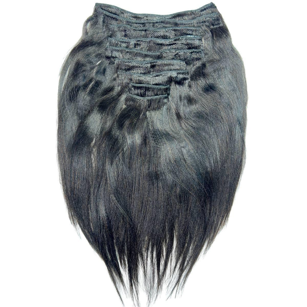 Yaki Straight Clip - In 100% Human Hair Extensions - Private Label