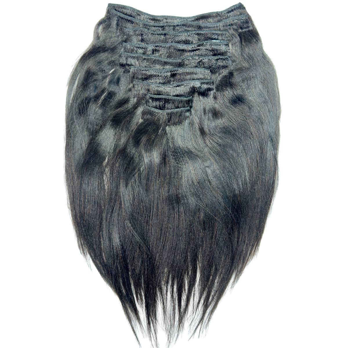 Yaki Straight Clip - In 100% Human Hair Extensions - Private Label