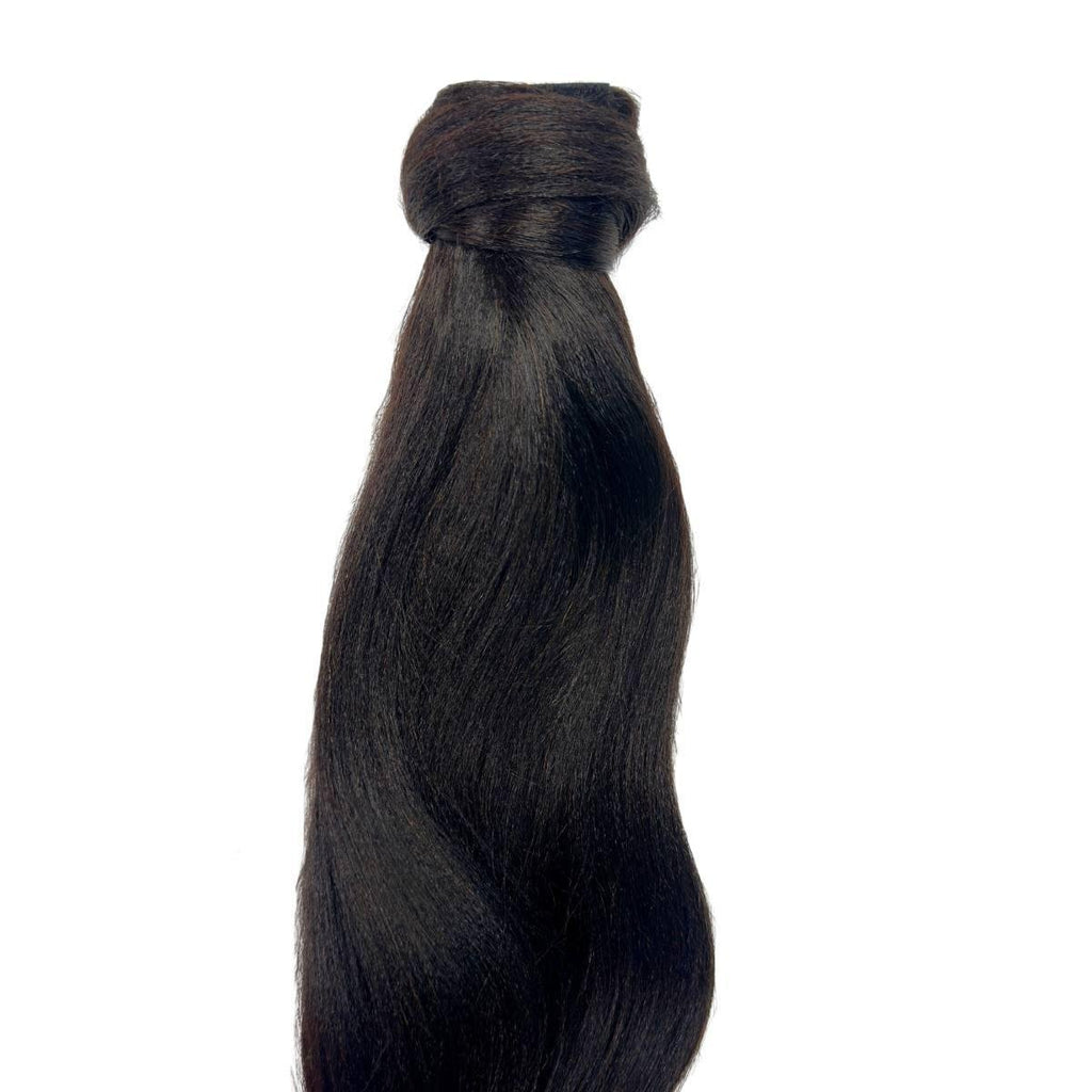 Yaki Straight 100% Human Hair Ponytail Extension - Private Label