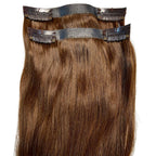 Medium Brown Seamless Clip - In 100% Human Hair Extensions - Private Label