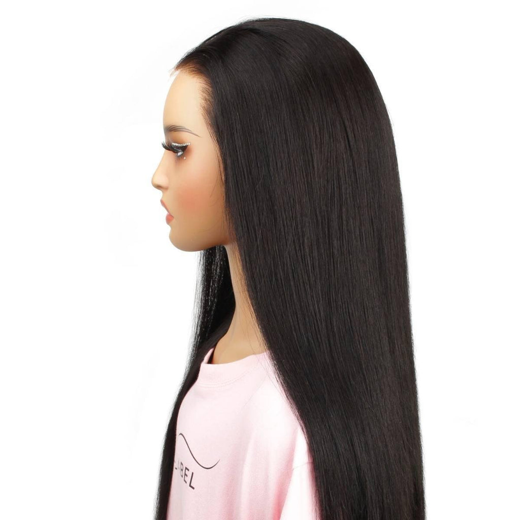 Jet Black Straight 13x4 HD Lace Front Wig - Private Label