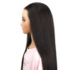 Jet Black Straight 13x4 HD Lace Front Wig - Private Label