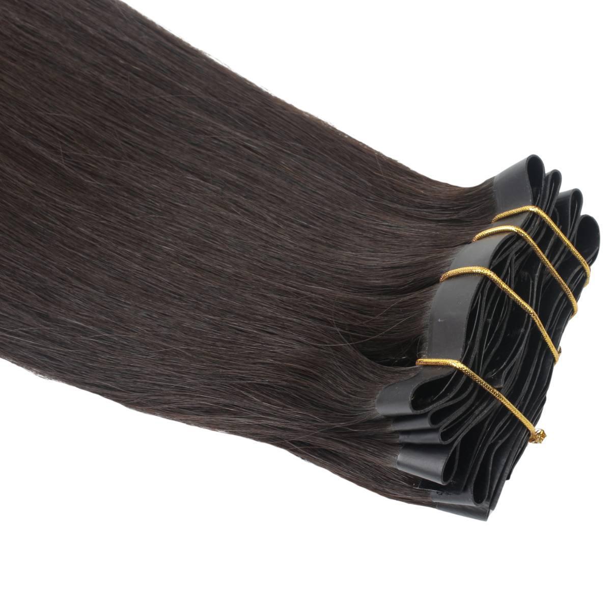 Raw Straight Seamless Clip - In 100% Human Hair Extensions - Private Label