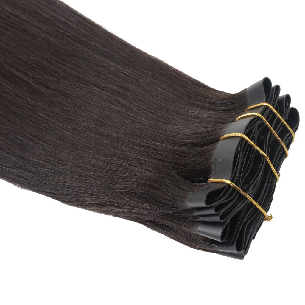 Raw Straight Seamless Clip - In 100% Human Hair Extensions - Private Label