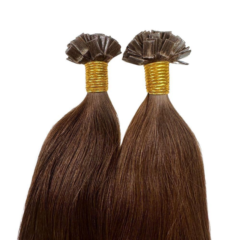 Dark Brown Straight Flat - Tip - Private Label