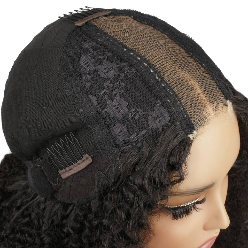 Afro Kinky Curly 2x6 HD Lace Closure 100% Human Hair Glueless Wig - Private Label