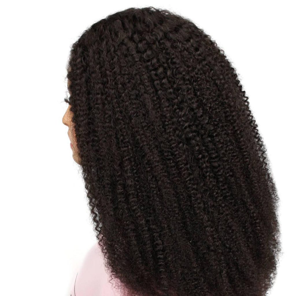 Afro Kinky Curly 2x6 HD Lace Closure 100% Human Hair Glueless Wig - Private Label