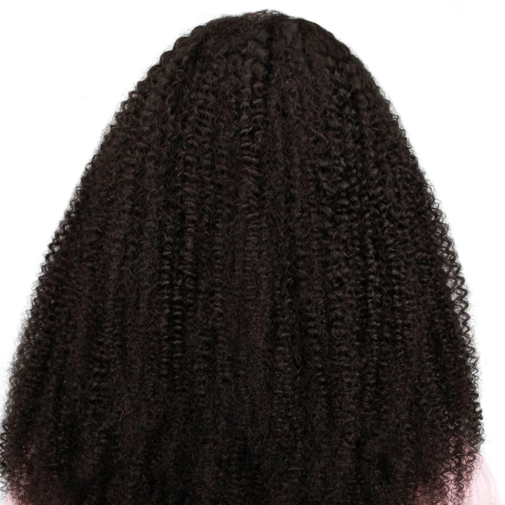 Afro Kinky Curly 2x6 HD Lace Closure 100% Human Hair Glueless Wig - Private Label