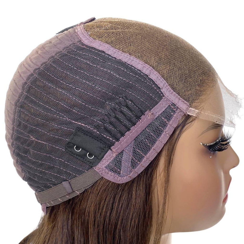 Brown Balayage Wavy 5x5 HD Lace Closure 100% Human Hair Bob Wig - Private Label