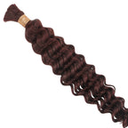 Burgundy Deep Wave Color 99J Bulk 100% Human Braiding Hair - Private Label