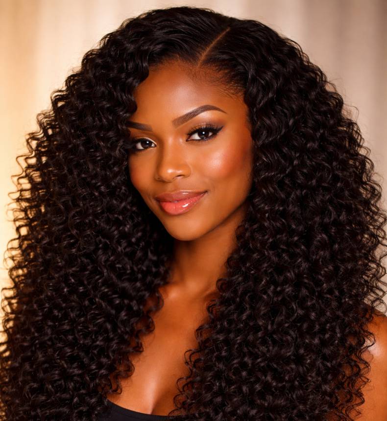 black woman wearing crochet braids