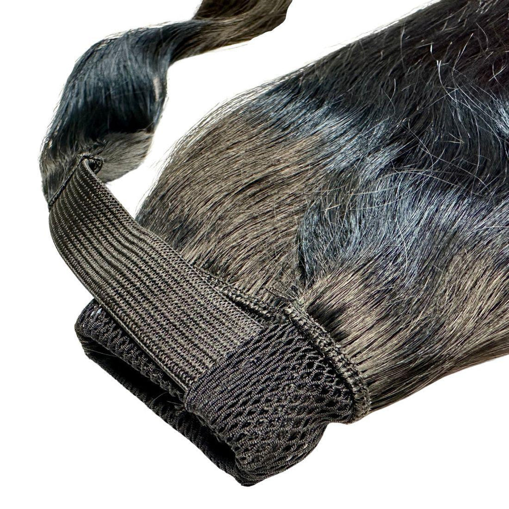 Jet Black 100% Human Hair Ponytail Extension - Private Label