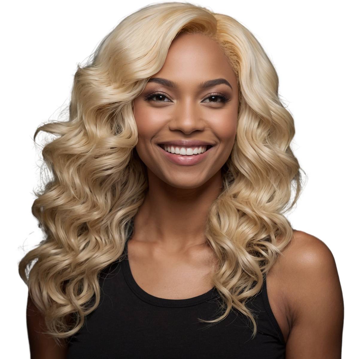 Blonde Body Wave Full Transparent Lace 100% Human Hair Wig