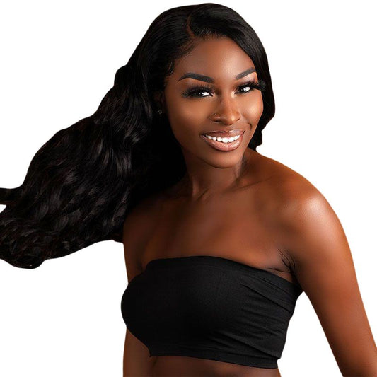 Virgin Hair Body Wave Bundles with 2x6 Transparent Closure
