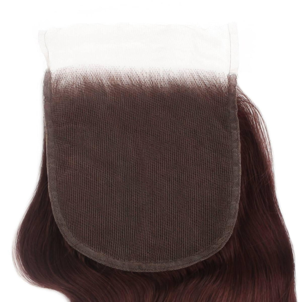 Burgundy Body Wave 5x5 HD Lace Human Hair Closure - Private Label