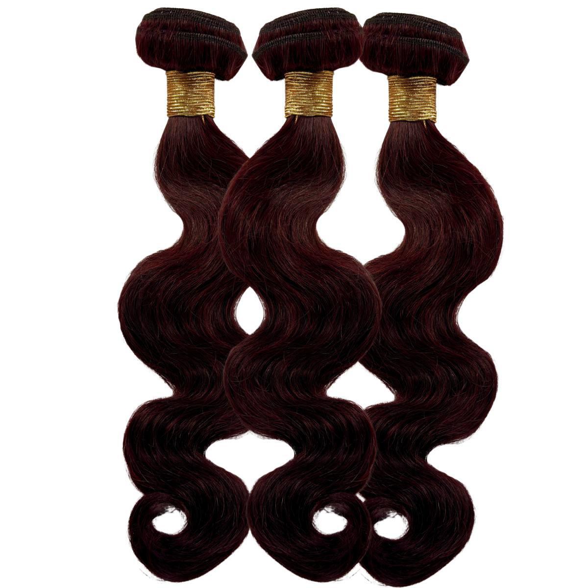 Burgundy Body Wave Bundle Deals - Private Label