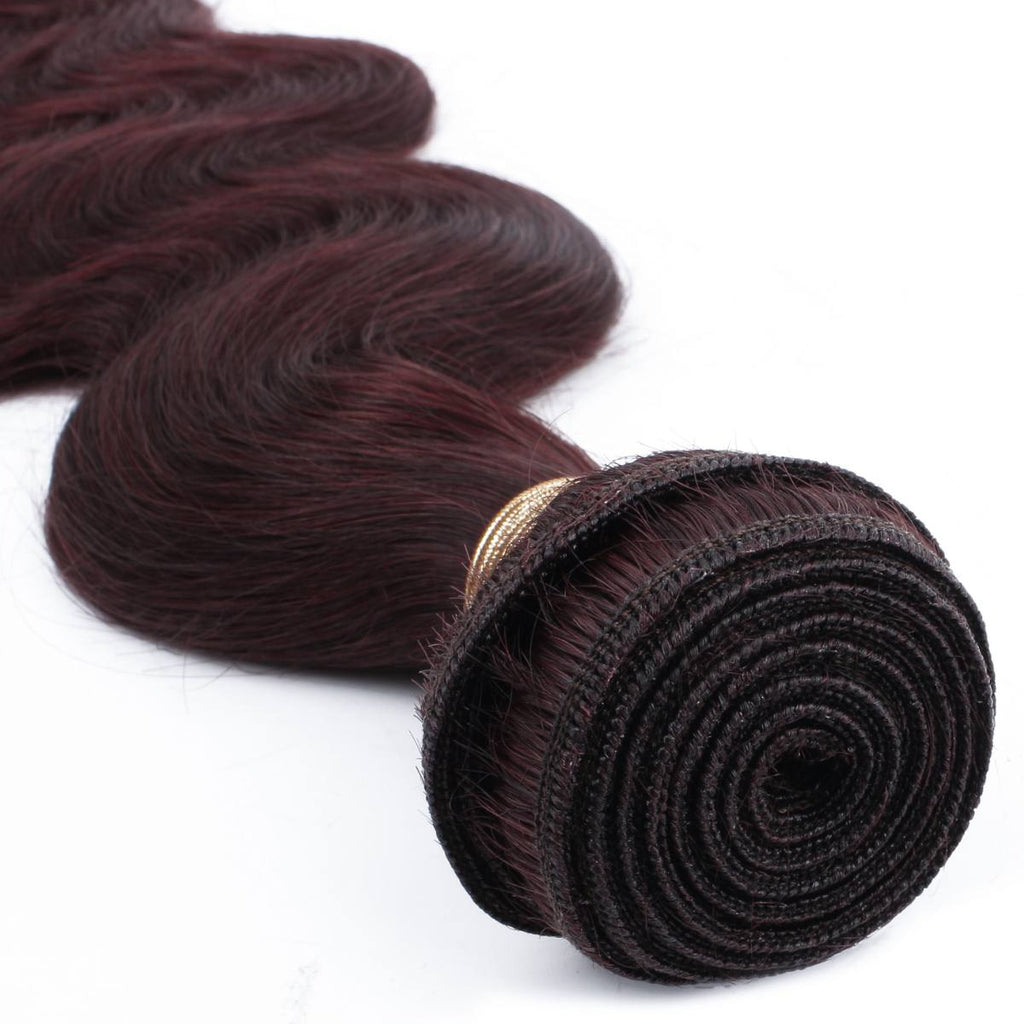 Burgundy Body Wave 100% Human Hair Bundles - Private Label