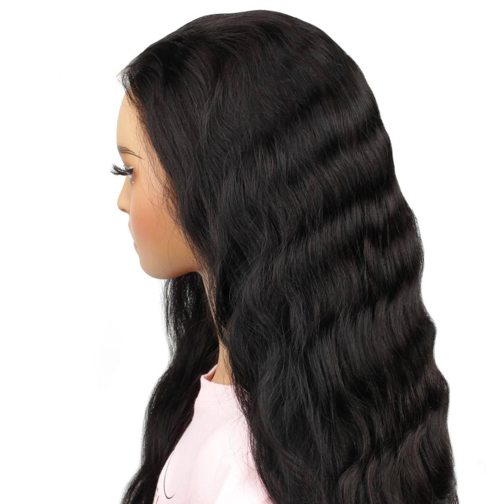 Jet Black Body Wave 13x4 HD Lace Front Wig - Private Label
