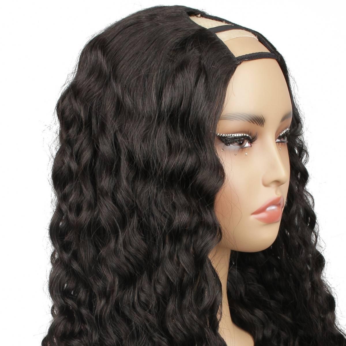 Messy Curl U Part 100% Human Hair Wig - Private Label