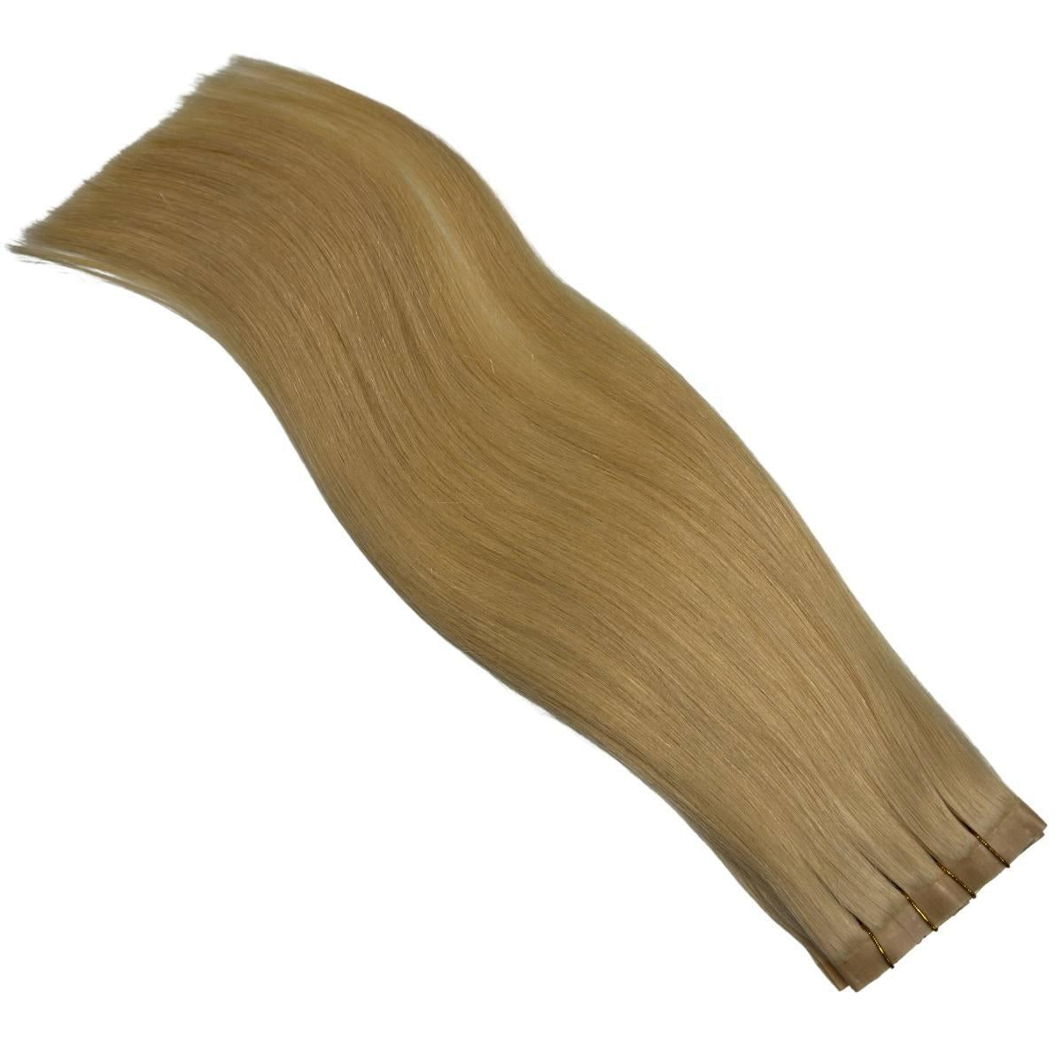 Raw Blonde Straight Seamless Clip - In 100% Human Hair Extensions - Private Label