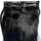 Jet Black Seamless Clip - In 100% Human Hair Extensions - Private Label