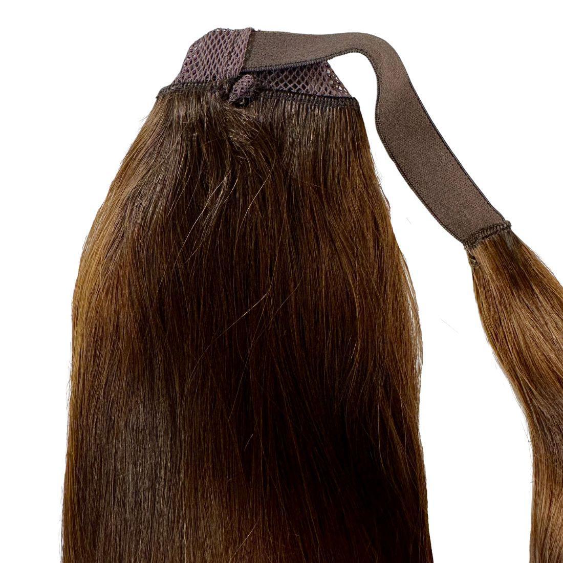 Dark Brown 100% Human Hair Ponytail Extension - Private Label