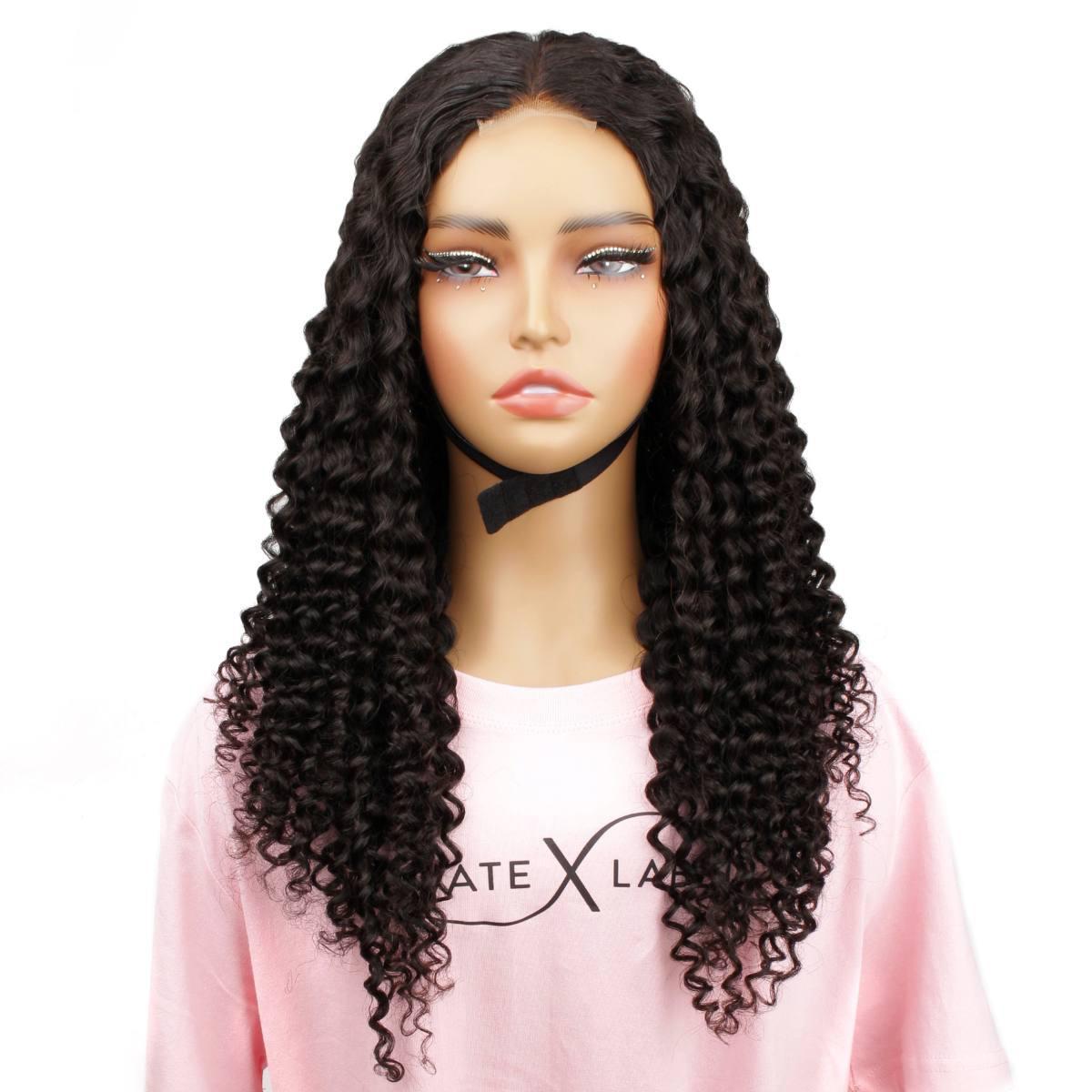 Deep Curly 2x6 HD Lace Closure 100% Human Hair Glueless Wig - Private Label