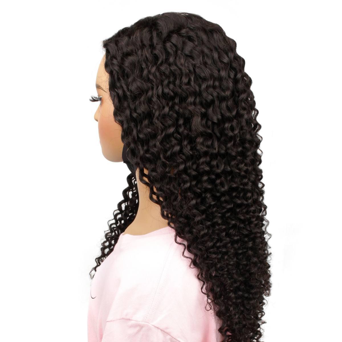 Deep Curly 2x6 HD Lace Closure 100% Human Hair Glueless Wig - Private Label
