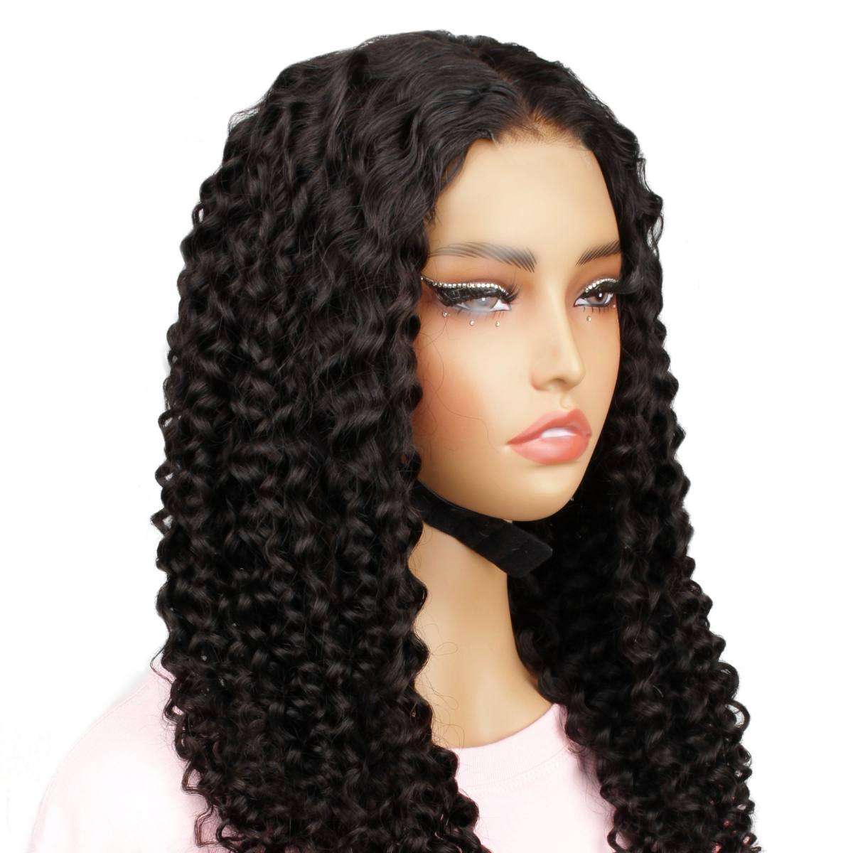 Deep Curly 2x6 HD Lace Closure 100% Human Hair Glueless Wig - Private Label