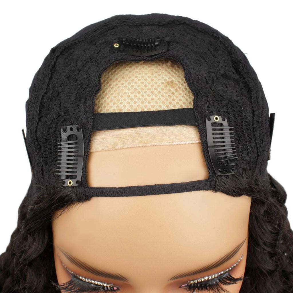 Deep Curly U Part 100% Human Hair Wig - Private Label