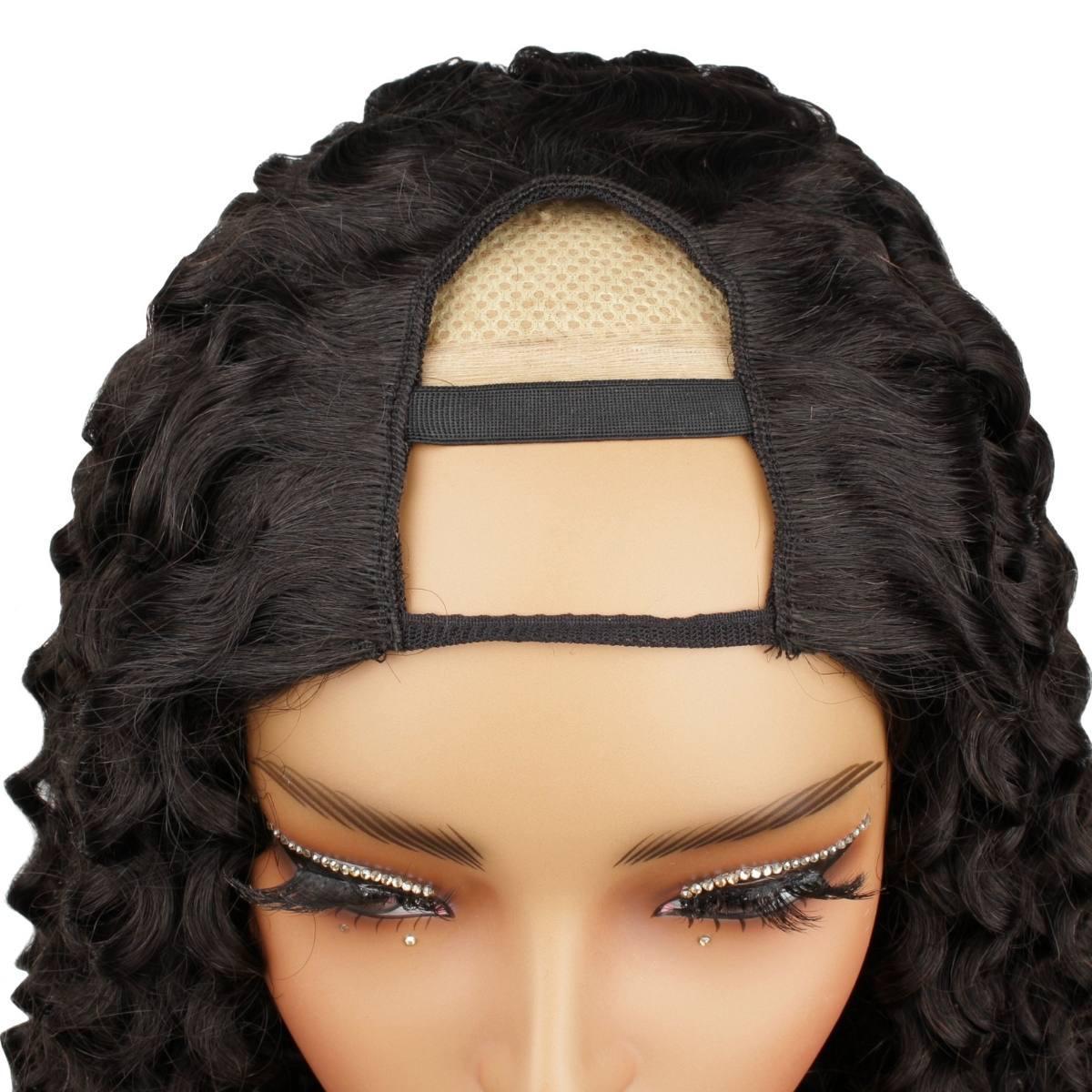 Deep Curly U Part 100% Human Hair Wig - Private Label