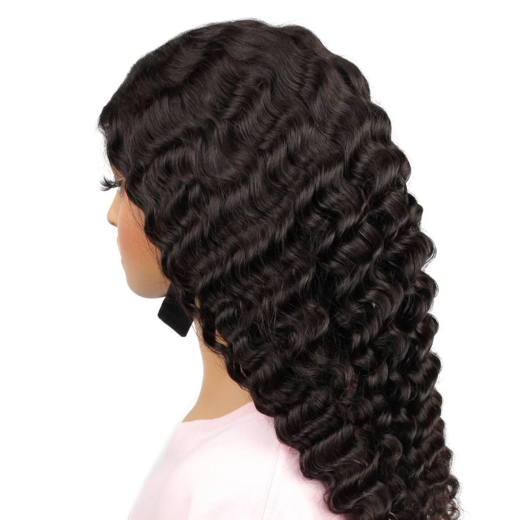 Deep Wave 2x6 HD Lace Closure 100% Human Hair Glueless Wig - Private Label