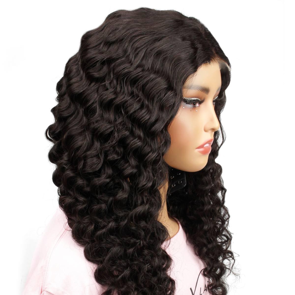 Deep Wave 2x6 HD Lace Closure 100% Human Hair Glueless Wig - Private Label