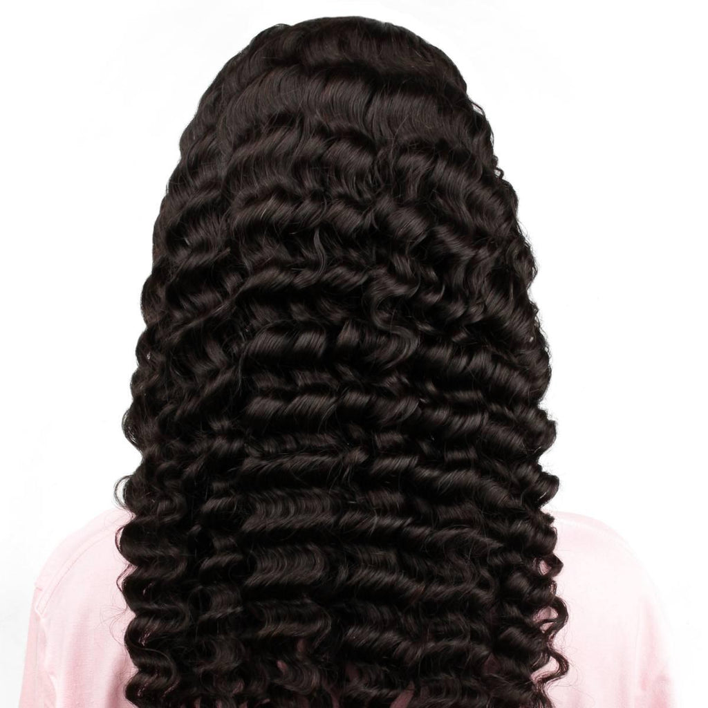 Deep Wave 2x6 HD Lace Closure 100% Human Hair Glueless Wig - Private Label