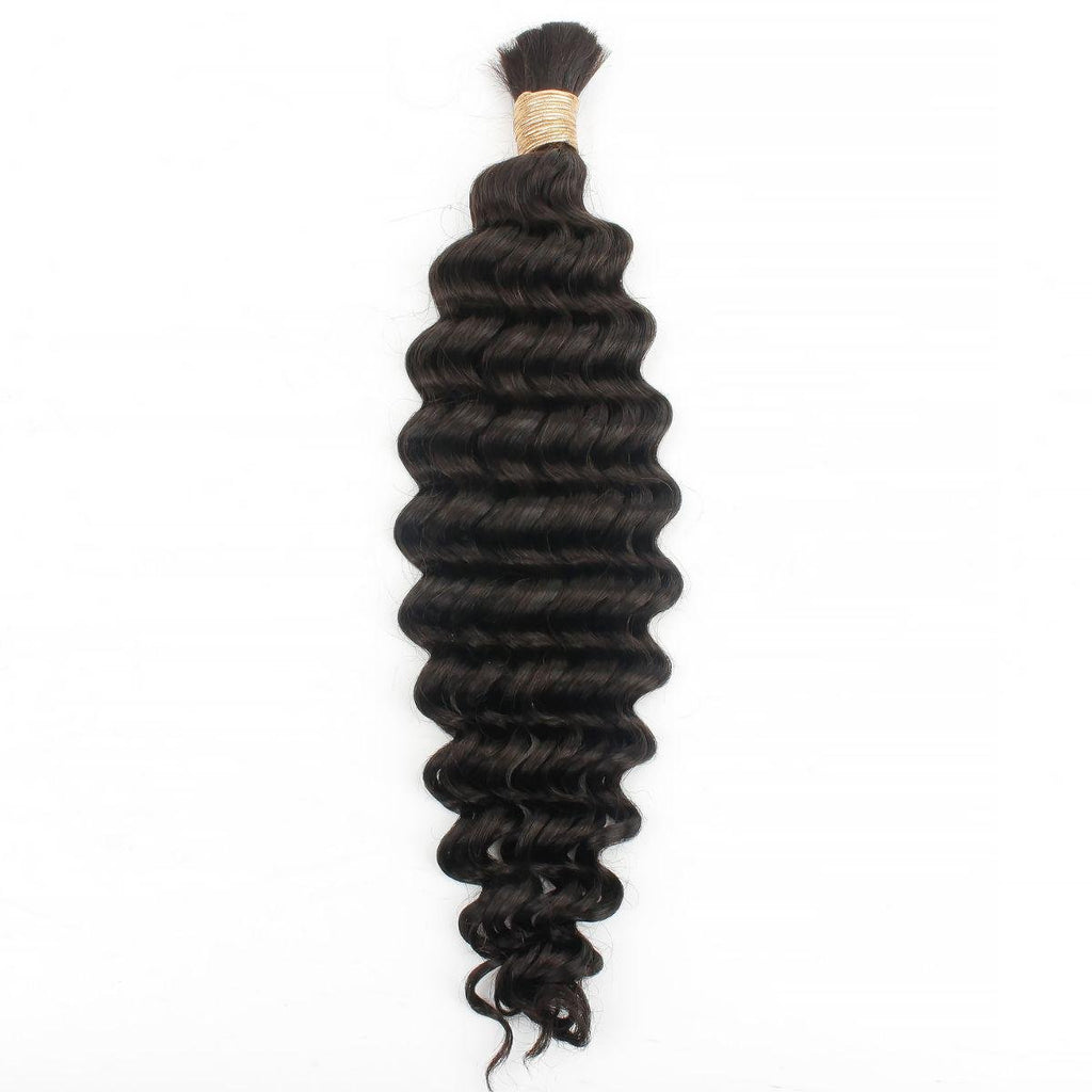 Deep Wave Bulk 100% Human Braiding Hair - Private Label