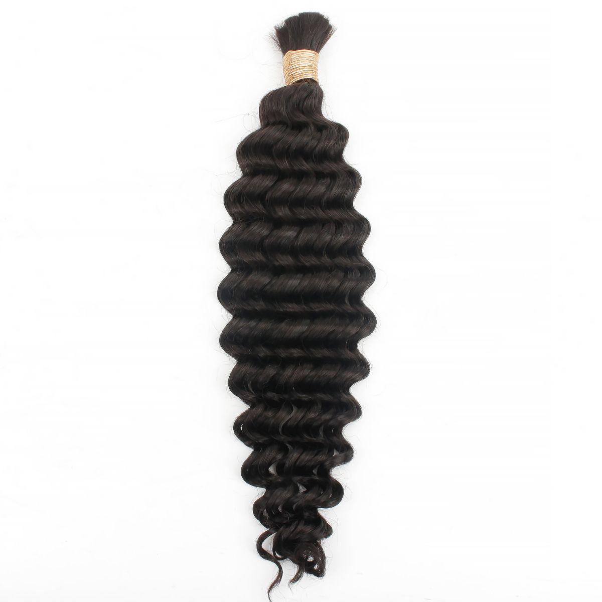 deep wave bulk human braiding hair bundle