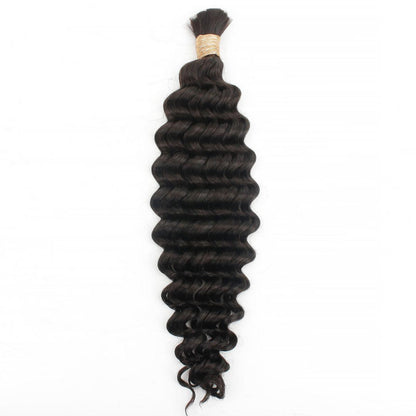 deep wave bulk human braiding hair bundle