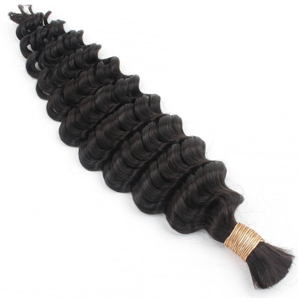 Deep Wave Bulk 100% Human Braiding Hair - Private Label
