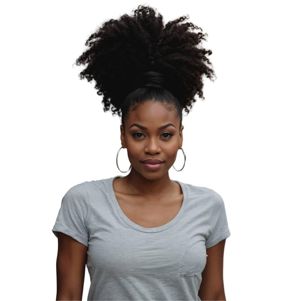 Afro Kinky Curly 100% Human Hair Ponytail Extension - Private Label