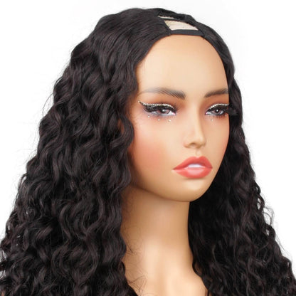 Messy Curl V Part 100% Human Hair Wig