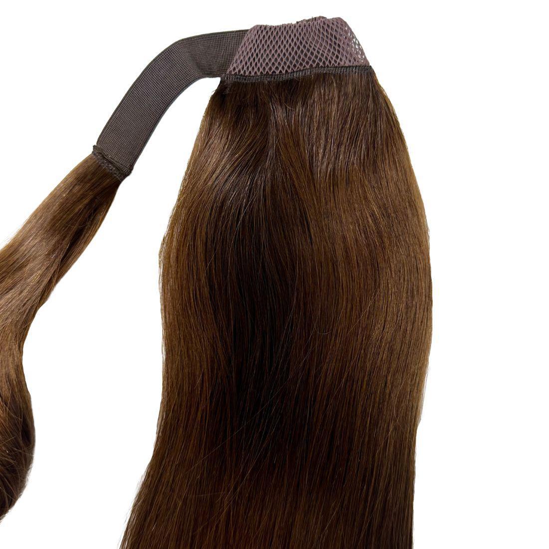 Dark Brown 100% Human Hair Ponytail Extension - Private Label