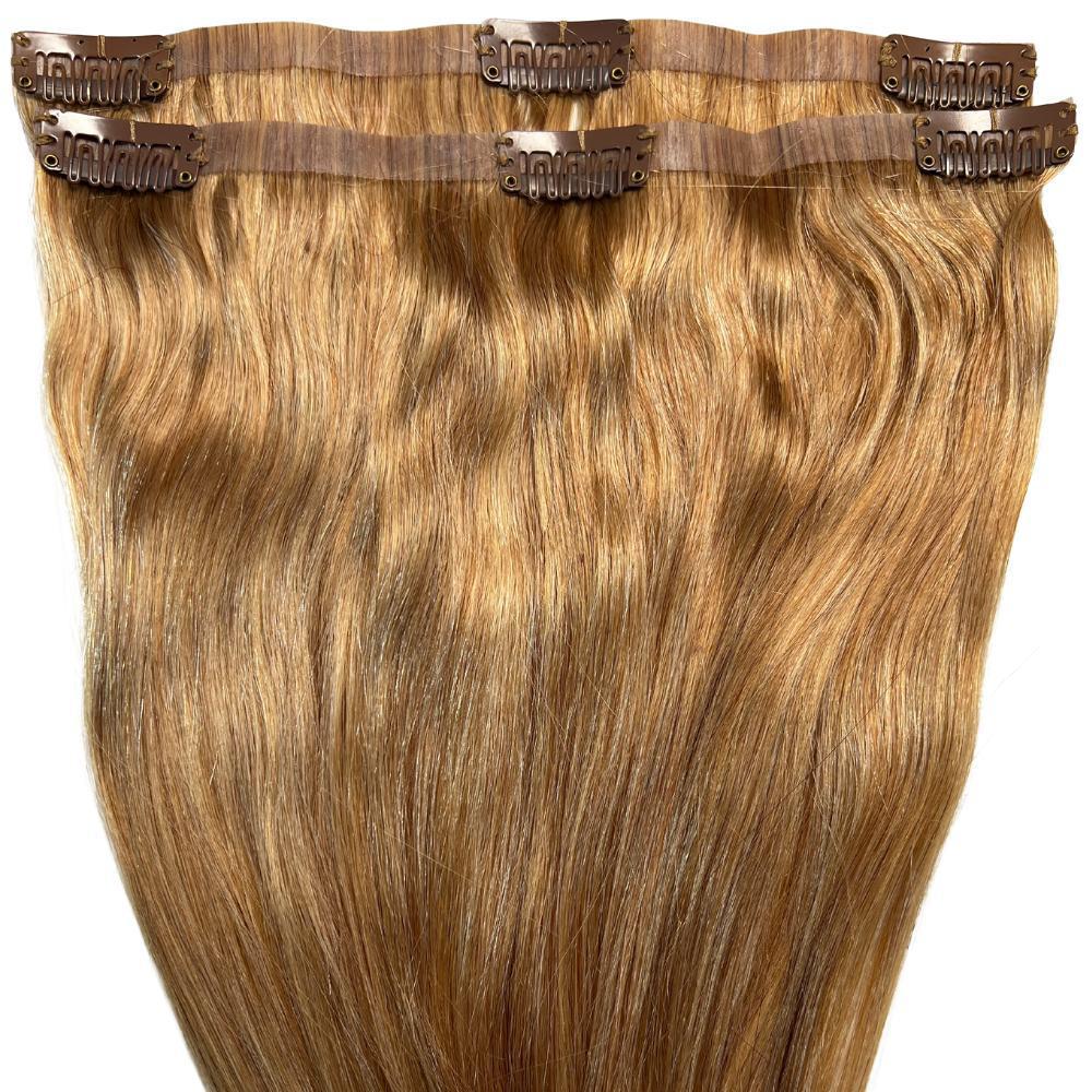 Honey Blonde Seamless Clip - In 100% Human Hair Extensions - Private Label