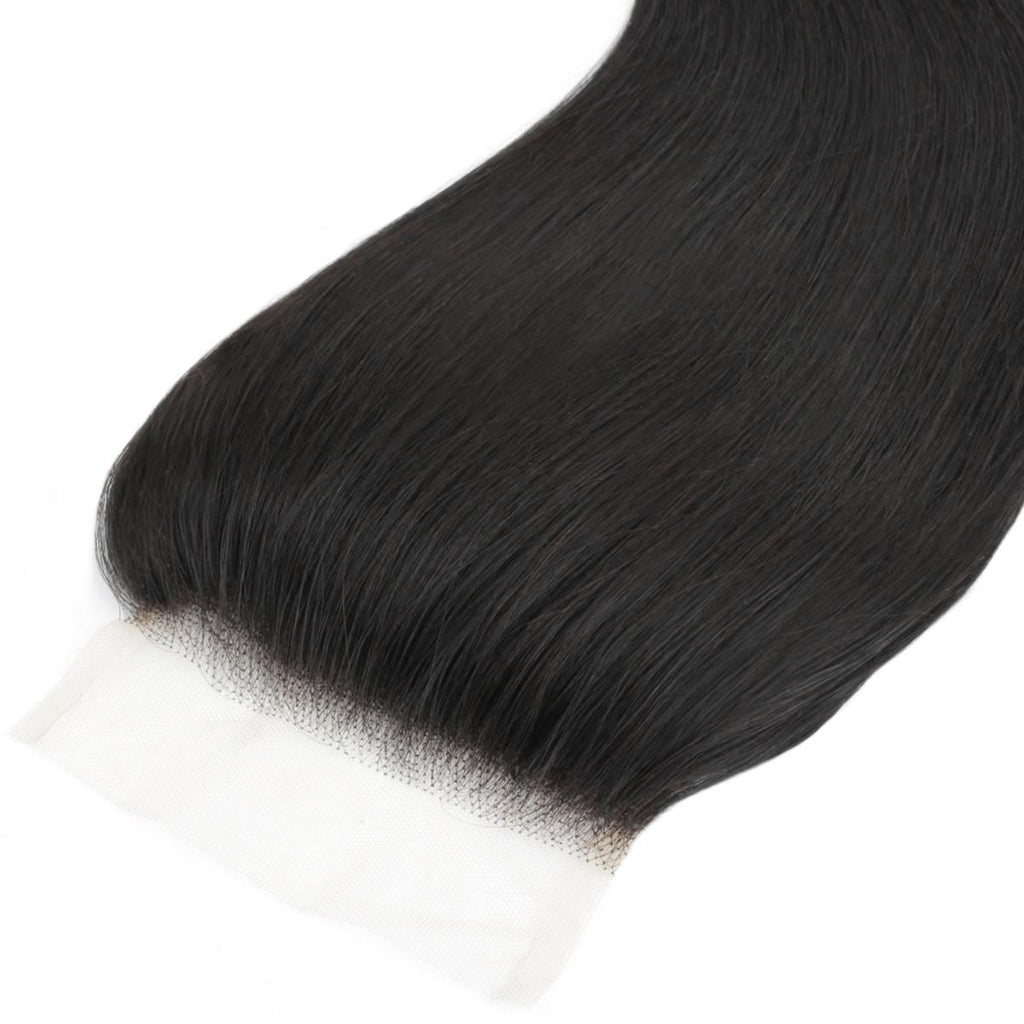 Brazilian Silky Straight 4x4 Transparent Lace Human Hair Closure - Private Label