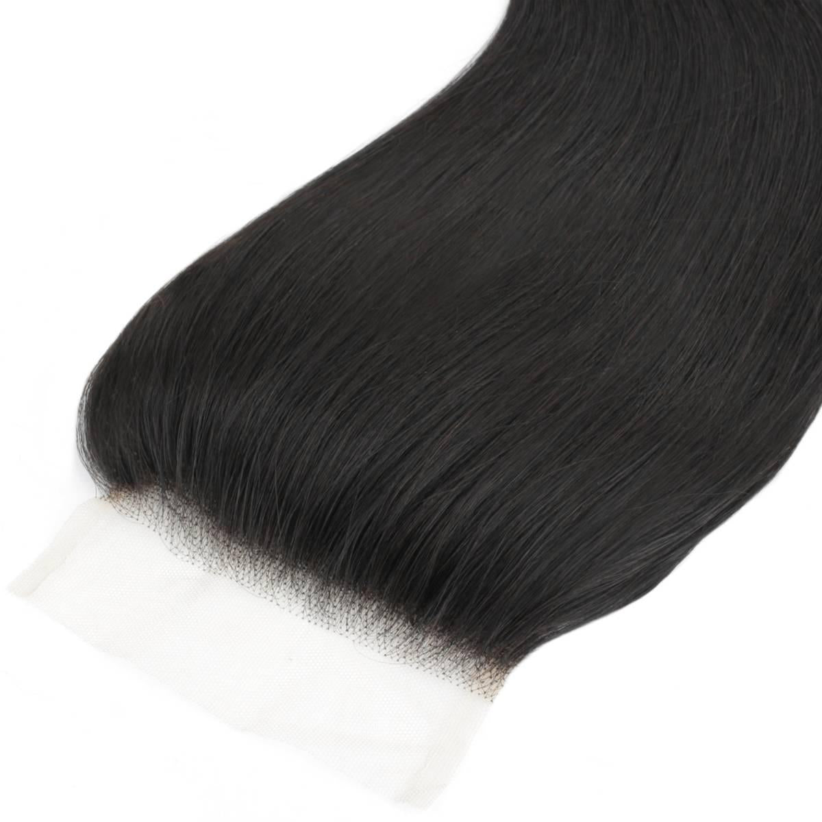 Brazilian Silky Straight 4x4 Transparent Lace Human Hair Closure - Private Label