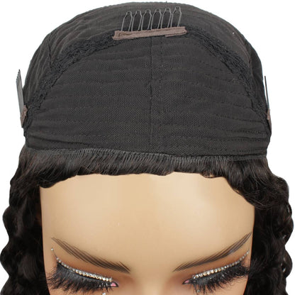 Kinky Curly Human Hair Half Wig