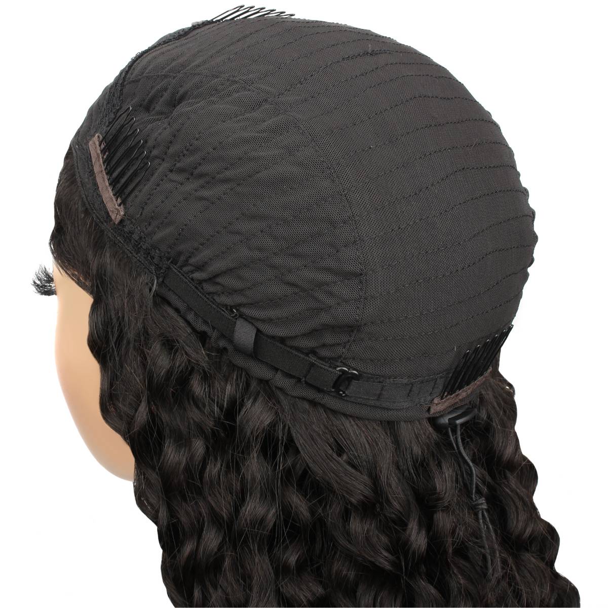 Kinky Curly Human Hair Half Wig